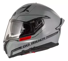 Casco NZI Go Rider Stream Solid Nouveau Grey Tinted + Clear Visor.