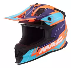 CASCO MAC VIRTUS FLASH - NARANJA Y AZUL MATE.