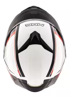 Casco MAC Rebatible Rock Stroke - Negro, blanco y rojo. - RideMax