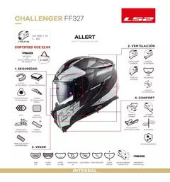 Casco LS2 327 ALLERT Con PINLOCK - Gris Plata (Mate) - comprar online