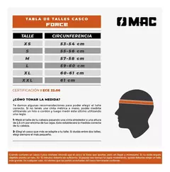 Imagen de Casco MAC 069 Force Cirkus Negro / Azul / Mate