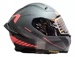 Casco NZI Go Rider Stream Motion Black & Red Matt Tnted + Clear Visor - tienda online