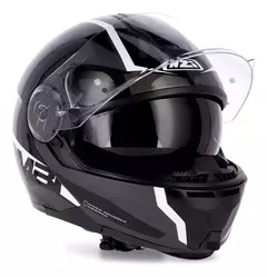 Casco Rebatible NZI Combi 2 Duo Shock Black - Doble Visor