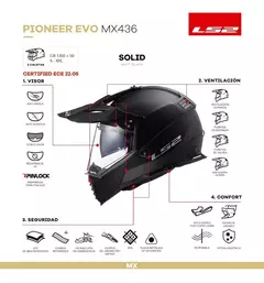 Imagen de CASCO LS2 MX436 PIONEER EVO NEGRO MATE