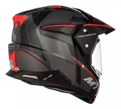 Casco Moto Mt Synchrony Duo Sport Patrol B5 Rojo Brillo - RideMax