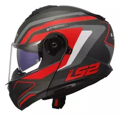 Casco LS2 FF908 Strobe Phantom Tit Gris / Rojo Mate - RideMax