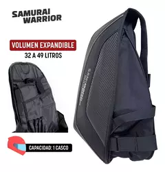 Mochila Moto Semi Rígida Turismo Samurai 32/49 Lts Casco - RideMax