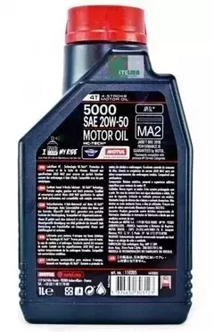 Aceite Moto 5000 MOTUL 4T 20w-50 HC-TECH - comprar online