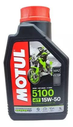 Aceite Moto 5100 MOTUL 4T 15w-50 Ester Semi-sintético.