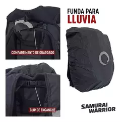Mochila Moto Semi Rígida Turismo Samurai 32/49 Lts Casco - tienda online