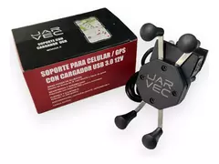 Soporte para Celular/GPS JAR VEC. Con Toma Cargador Usb 3.0 12v YL MH02 en internet