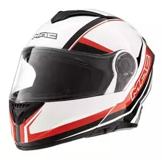 Casco MAC Rebatible Rock Stroke - Negro, blanco y rojo. - comprar online