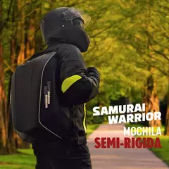 Mochila Moto Semi Rígida Turismo Samurai 32/49 Lts Casco - RideMax