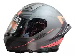 Casco NZI Go Rider Stream Motion Black & Red Matt Tnted + Clear Visor - comprar online