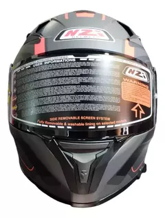 Casco NZI Go Rider Stream Motion Black & Red Matt Tnted + Clear Visor - RideMax