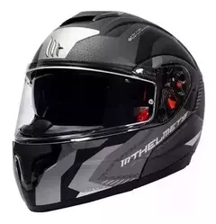 Casco Rebatible Mt Atom Sv Hybrid E2 Gris Mate