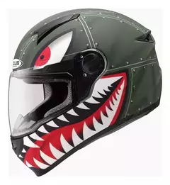 Casco Zeus Helmets GJ-811 AL38 Verde Dientes