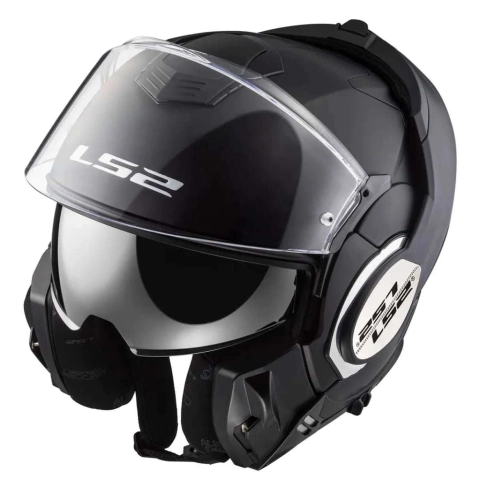CASCO LS2 399 VALIANT MATT BLACK REBATIBLE- Negro Mate