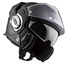 CASCO LS2 399 VALIANT MATT BLACK REBATIBLE- Negro Mate - comprar online