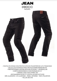 Jean NTO para moto con Protecciones Denim 390cc - RideMax