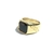 Anel Pedra Octogonal Chanfro Dourado - comprar online