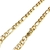 Pulseira 3x1 Arredondada 4mm Dourada