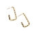 Argola Retangular Texturizada 30mm
