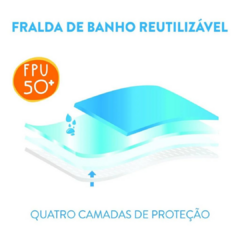 Fralda de Banho & Piscina reutilizável Crocodilo Azul