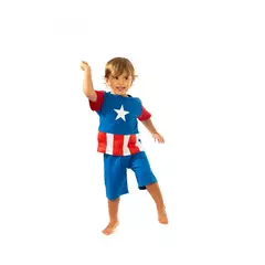 Pijama fantasia -Capitão américa + máscara