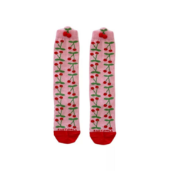 Meia Cereja com pompom 3/4