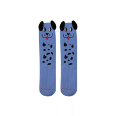MEIA DOG AZUL (ORELHINHAS COM APLIQUE)