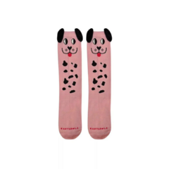 MEIA DOG ROSE (ORELHINHAS COM APLIQUE)