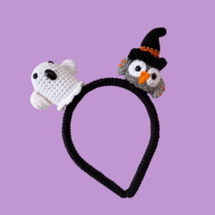 Tiara coruja amigurumi