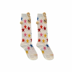 Meia coelho estrela - Sorrir e Colorir | Roupas Coloridas e Divertidas
