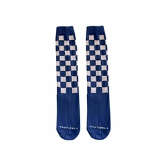 MEIA QUADRICULADA AZUL - comprar online