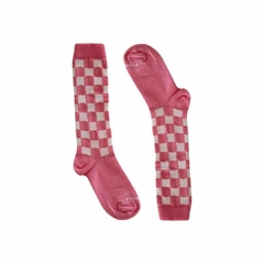 MEIA QUADRICULADA ROSA na internet
