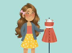 LIVRO- A MINI FASHIONISTA - Sorrir e Colorir | Roupas Coloridas e Divertidas