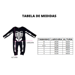 Pijama macacão Esqueleto - loja online