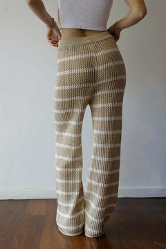 Pantalón crochet rayado - comprar online
