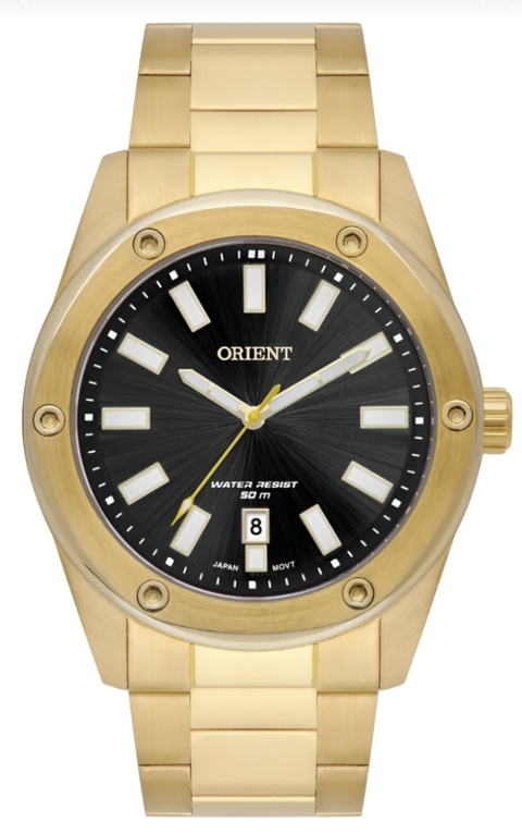 Relógio Orient Masculino Dourado Novo - comprar online