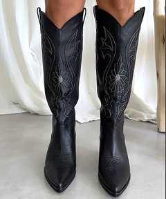 Imagen de Bota Texana de Cuero Caña Alta con Grabados