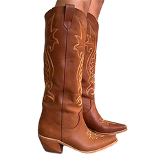 Bota Texana de Cuero Caña Alta con Grabados en internet