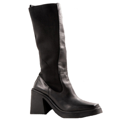 Bota / Borceguí Cuero Caña Alta Combinado con Neoprene Punta Cuadrada en internet