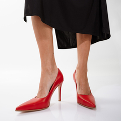 Stiletto de Cuero Con Taco Fino - SC STORE CALZADOS