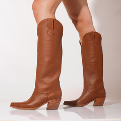 Bota Cuero Caña Alta