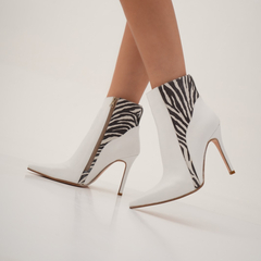 Bota / Botineta de Cuero Combinado con Taco Fino - tienda online