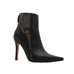 Bota / Botineta de Cuero Combinado con Taco Fino - tienda online