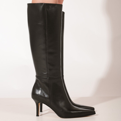 Bota Cuero Caña Alta Taco Fino - tienda online