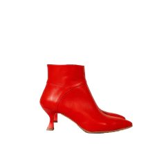 Imagen de Bota Cuero Corta Taco Bajo