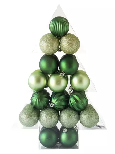 Set esferas x30 forest 6cm verdes